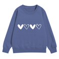 thumbnail image 4 of Mercatoo Cute 𝐏reppy Sweatshirts for Teens Girls Heart Graphic Oversized Sweatshirts Fall Winter Long Sleeve Pullover Tops, 4 of 8
