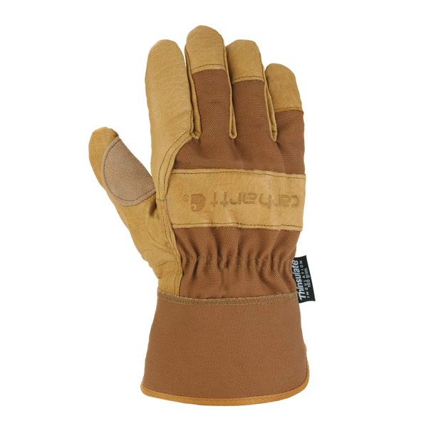Brazalete de seguridad Work Glove Carhartt de piel granulada aislante, color marrón