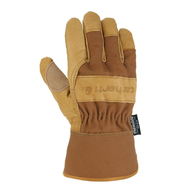 Brazalete de seguridad Work Glove Carhartt de piel granulada aislante, color marrón