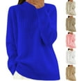 thumbnail image 2 of Utoimkio Women's Fall Sweater Long Sleeve Crew Neck Knit Pullover Tops Dressy Blouse 2025 Casual Winter Outfits, 2 of 6