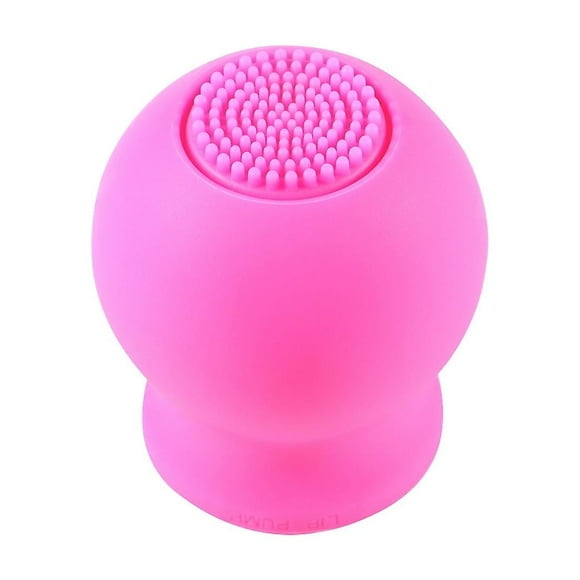 Bomba de labios de silicona HUOGUO Plump Lips con cepillo rosa/morado