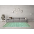 thumbnail image 3 of Ahgly Company Machine Washable Indoor Rectangle Abstract Light Blue Modern Area Rugs, 8' x 10', 3 of 4