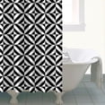 thumbnail image 4 of Black White Triangle Checkered Pattern Shower Curtain 84"x72" ,Bathroom Decorative Shower Curtains Set with 12 Hooks,Modern Waterproof Washable Shower Curtain, 4 of 6