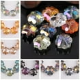 thumbnail image 2 of U8MO 5pcs 16mm Flower Faceted Crystal Glass Loose Beads for Jewelry Making Lot-Yellow Colorized, 2 of 4