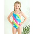 thumbnail image 3 of Usaibhir Girls One Piece Swimsuits with Adjustable Straps Multicolor Bathing Suits Kids Beach Swimwear for 2-8 Years, 3 of 12