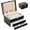 Black, variant on PandaTop White Jewelry Box for Women Girl - Large Jewelry Organizers and Storage with Three Layers Display,Lockable Jewelry Holder for Earrings Bracelets Rings Watches,Christmas Gift for Women