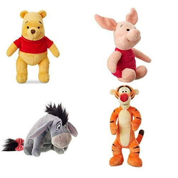 Pooh Disney Store Winnie The Plush Set of 4 with Piglet, Tigger, Winnie and Eeyore