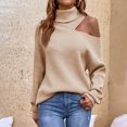 thumbnail image 2 of Lilgiuy Women Casual Soild Pullover Long Sleeve Round-Neck Sweater, 2 of 5