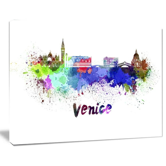 Design Art Venice Skyline Canvas Print