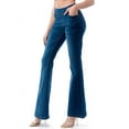 thumbnail image 3 of Jvini Women's Flare Jeans Pull-On High Waisted Stretch Denim Jeggings Medium Blue Wash 31" Inseam, 3 of 4