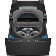 LG WD300CB 1.0 Cu. Ft. SideKick Black Steel Top Load HE Pedestal Washer