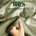 thumbnail image 2 of Sonoro Kate 100% Organic Cooling Bamboo Sheets, King Sheet Set 6-Piece with 16" Deep Pocket, Silky Smooth Luxury Bed Sheets, Sage Green, 2 of 7