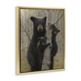 thumbnail image 3 of Stupell Industries Mama Bear Behind Tree Gold Framed Floater Canvas Wall Art design by Collin Bogle, 31 x 25, 3 of 9