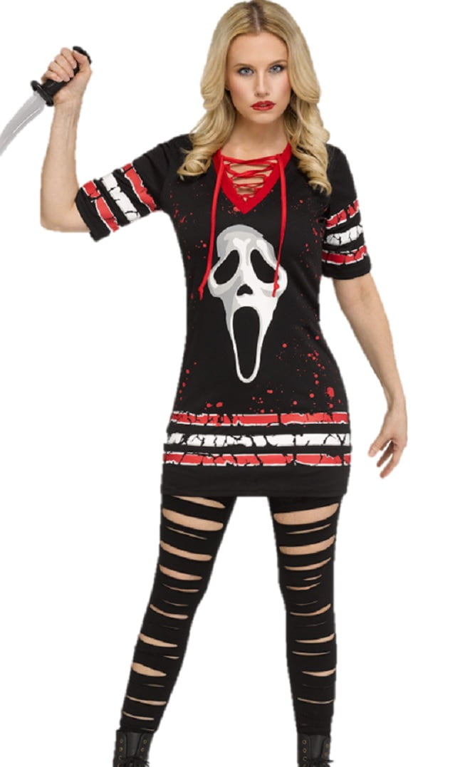 Scream Ghost Face Lives Hockey Jersey Dress Women's Halloween Costume ...