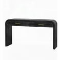 thumbnail image 4 of Retro Console Table with Open Style, Two Top Drawers for Home (Antique Black), 4 of 22