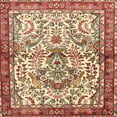 thumbnail image 1 of Ahgly Company Indoor Square Traditional Brown Persian Area Rugs, 6' Square, 1 of 6