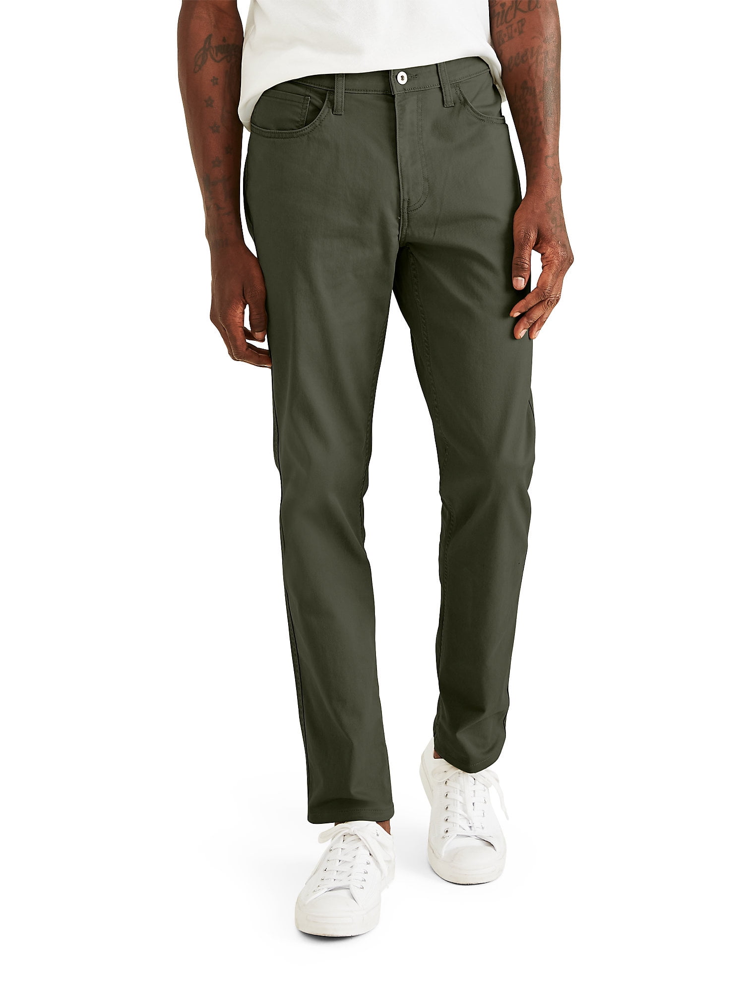 Mens Dockers Straight Fit Flat Front No iron Dress Pants Tailored Collection 