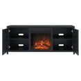 thumbnail image 6 of Evelyn&Zoe Granger Rectangular TV Stand with Log Fireplace for TV's up to 65", Black, 6 of 12