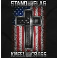thumbnail image 2 of Stand For Flag Kneel The Cross Men's Big & Tall Graphic Hoodie Brisco Brands 2X, 2 of 5