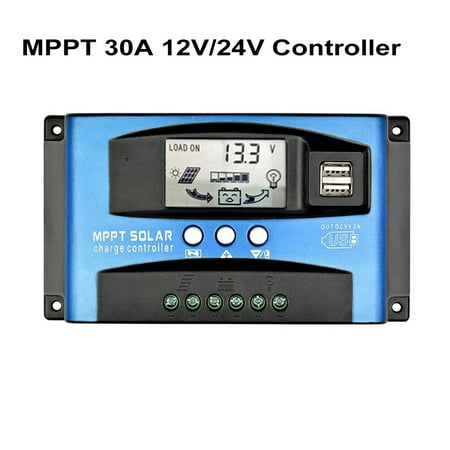 

MPPT 30~100A 12/24V Solar Panel Regulator Charge Controller Auto LCD Dual USB