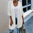 thumbnail image 3 of Vedolay Tops for Women Casual Womens Casual Jackets Button Down Long Sleeve Stretch Classic Casual Coat,White S, 3 of 5