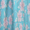 thumbnail image 4 of Designart 'Flower Pattern On Turquoise Pattern' Modern & Contemporary Curtain Panel, 4 of 5