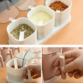 thumbnail image 3 of 3 Pack Sugar Bowls Set with Spoons and Lids - High Capacity Spices and Seasonings Containers - Glass Spice Jar Seasoning Box for Home Kitchen Coffee Bar, 3 of 5