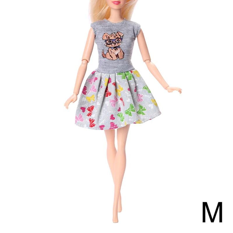 12inch Girl Doll Floral Dress 1/6 Fashion Party Dress Clothes Accessories