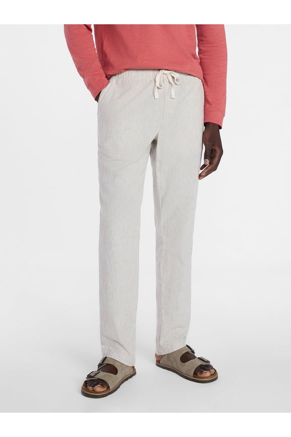 Men's Linen Blend Weekend Pants, Sizes S-3XL