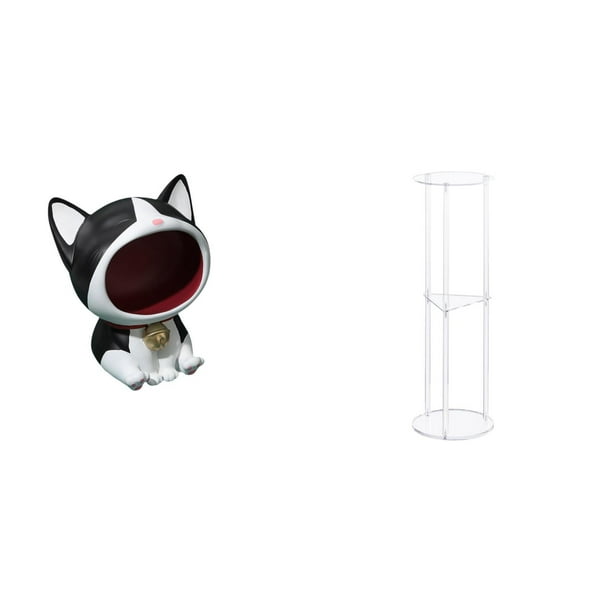 Estatua de gato de acrílico, adorno artesanal, figura decorativa para centro de mesa, dormitorio, escritorio, sala de estar, entrada, cuenco para llav