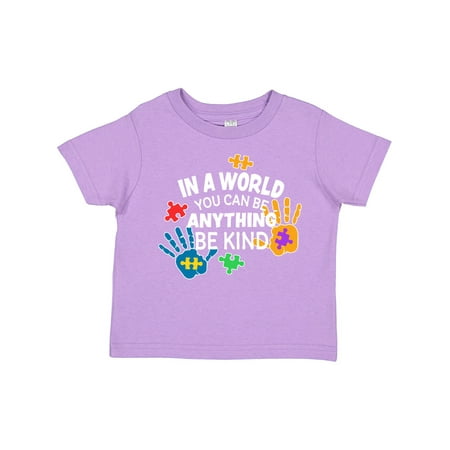 

Inktastic In a World You Can Be Anything Be Kind Autism Awareness Gift Toddler Boy or Toddler Girl T-Shirt