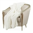 thumbnail image 2 of Michael Amini Hopps 54"x72" Plush Faux Fur Fabric Throw in Cloud White, 2 of 4
