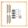 thumbnail image 1 of Unique Bargains Canvas Stretcher Bars Kit, 10x10 Inch Rectangle Solid Wood Frame for Paint, Prints, Oil Paintings, Wood Color, 1 of 5