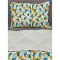 thumbnail image 3 of Botany Comforter & Sham Bedding Set, Pastel Garden Branches Blossom Leaves Doodle Autumn Floral, 3 pcs Duvet Set Microfiber Filling Quilt, 5 Sizes, Orange Mustard, by Ambesonne, 3 of 4