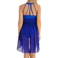 thumbnail image 4 of MSemis Color Block Lyrical Dance Dress Women Royal Blue XL, 4 of 6