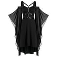 thumbnail image 2 of LYXSSBYX Womens Dresses Sleeveless Women Plus Size Cool Solid Gothic Criss Cross Lace Insert Butterfly Sless Dress, 2 of 5