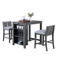 thumbnail image 2 of Gray 36" Counter Height Dining Table Set with 2 Chairs / Great for Small Dining Areas, 2 of 6
