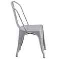 thumbnail image 3 of Silver Metal Indoor-Outdoor Stackable Chair, 3 of 9