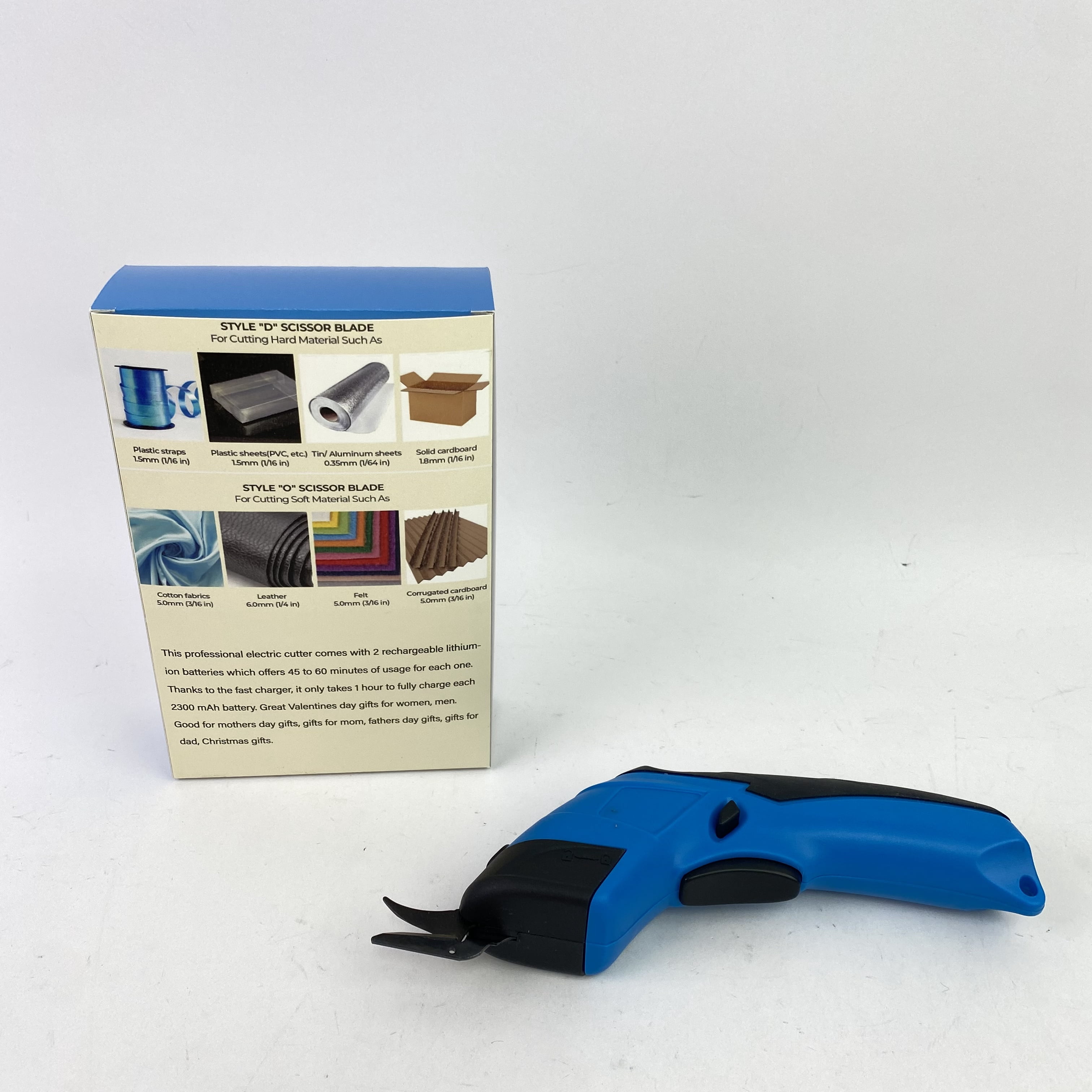 DEEPSNAP Cordless Electric Scissors, Cardboard Cutter, Rechargeable Powerful Scissor Cutting Tool for Cardboard, Fabric, Leather, Carpet, Plastic