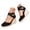 Black, variant on Womens Wedge Espadrille Criss Cross Ankle Strap Closed Toe Platform Heeled Sandals 3.35 Inch Dressy Summer Shoes Size 6-10