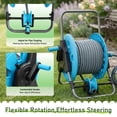thumbnail image 5 of Ktaxon 22.8 Inch Hose Reel Cart, Blue and Gray Mobile Garden Storage Cart, Outdoor Water Hose Holder (Hose Not Included), 5 of 10