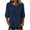 *Navy, variant on VBVC Women's Crew Neck Puff 3/4 Sleeve Blouse , Ladies' Loose Fit Casual Tunic Top , Lightweight Summer Shirt For Women,Army Green,S-2XL