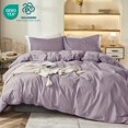 thumbnail image 1 of JOLUSERE Ensemble de Housse de Couette Grand, 3 Pcs Lilas Violet Moderne Doux Respirant Léger Microfibre Housse de Couette, 1 of 11