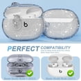 thumbnail image 3 of Funda transparente con purpurina para Beats Studio Buds Plus de Enfomte con kit de limpieza, 3 of 7