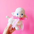 thumbnail image 5 of Peluche de cordero clásico, adorable juguete de peluche de oveja, lazo Showa, oveja, niña, dulce corazón, decoración, regalo decorativo para cumpleaños de niña, 5 of 5