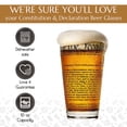 thumbnail image 5 of Greenline Goods – United States Constitution & Declaration of Independence Glasses (Set of 2) - 16 oz Drinking Glasses - American US Patriotic Gift Set We The People - Beer Glasses, 5 of 6