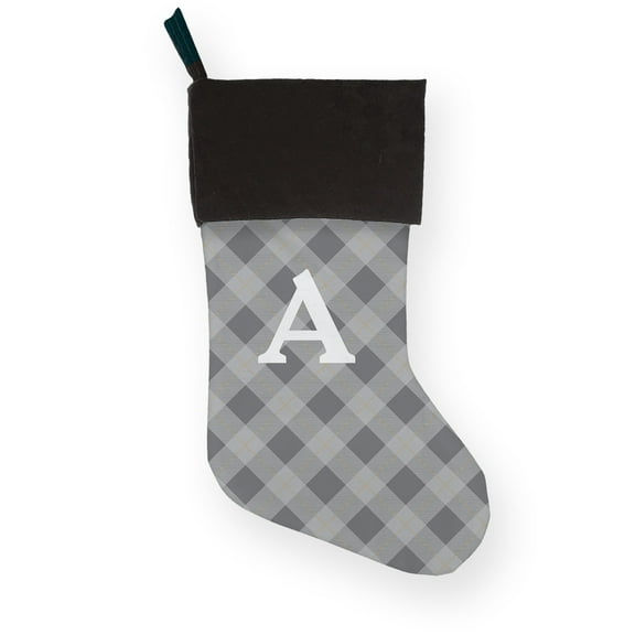 Personalized Christmas Stocking with Initial – Custom Holiday Stocking for Family, Kids, Pets & Couples – Embroidered Name Stocking, Christmas Mantle Decor