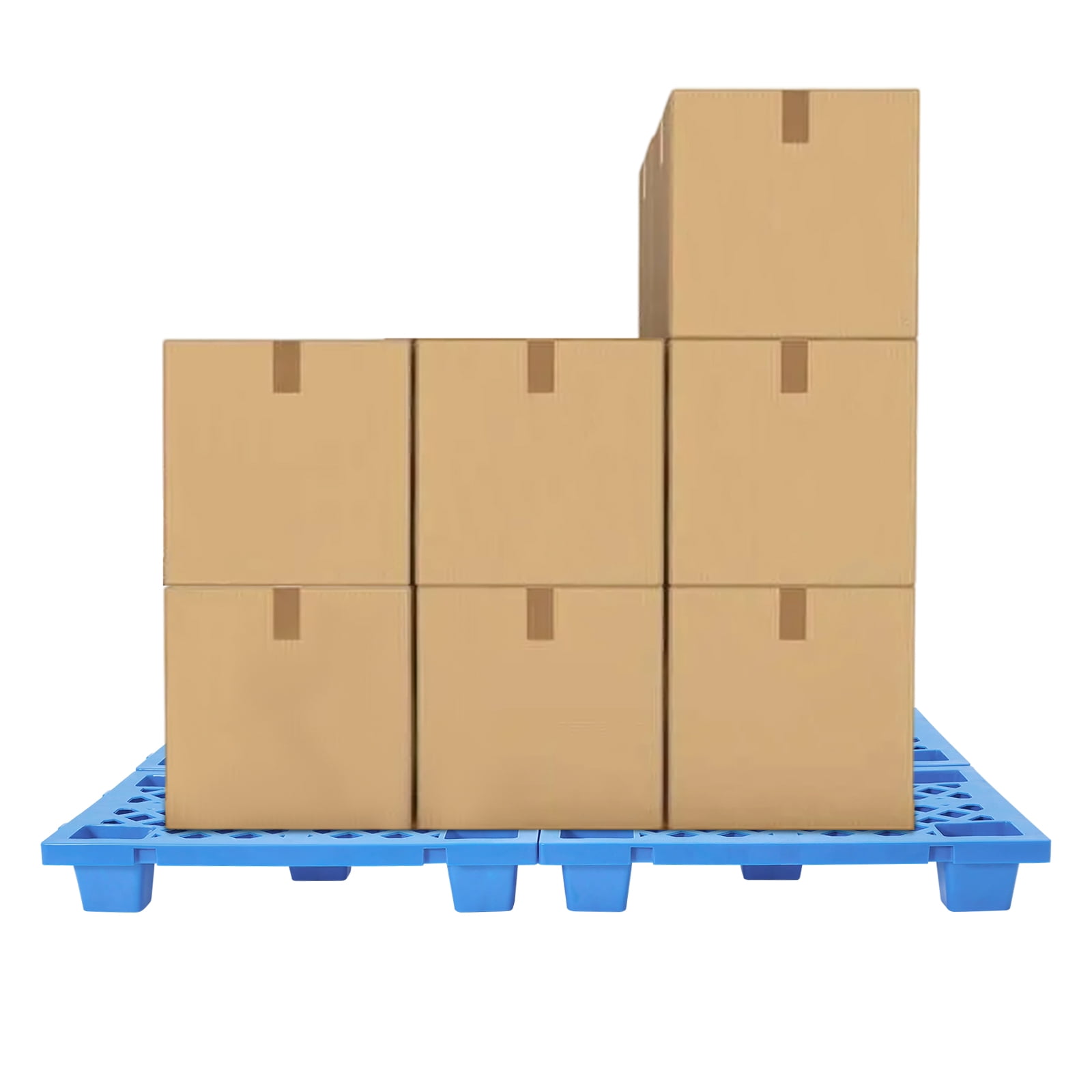 Plastic Pallets, 6 Pcs Interlocking Storage Pallets Blue