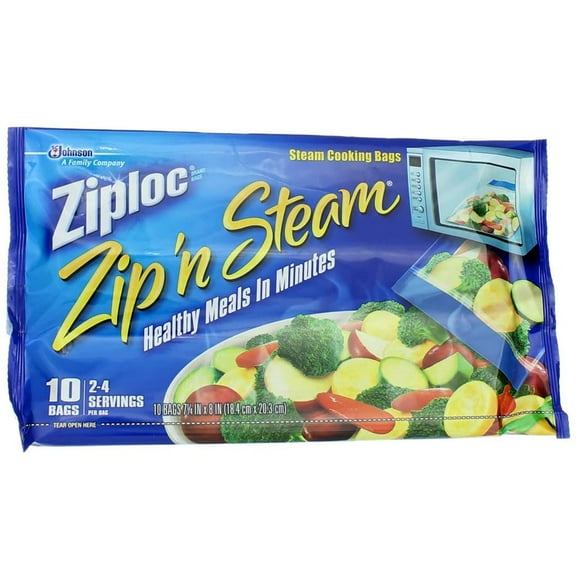 ZIPLOC Zip N STEAM Bag-Medium (Pack of 2)