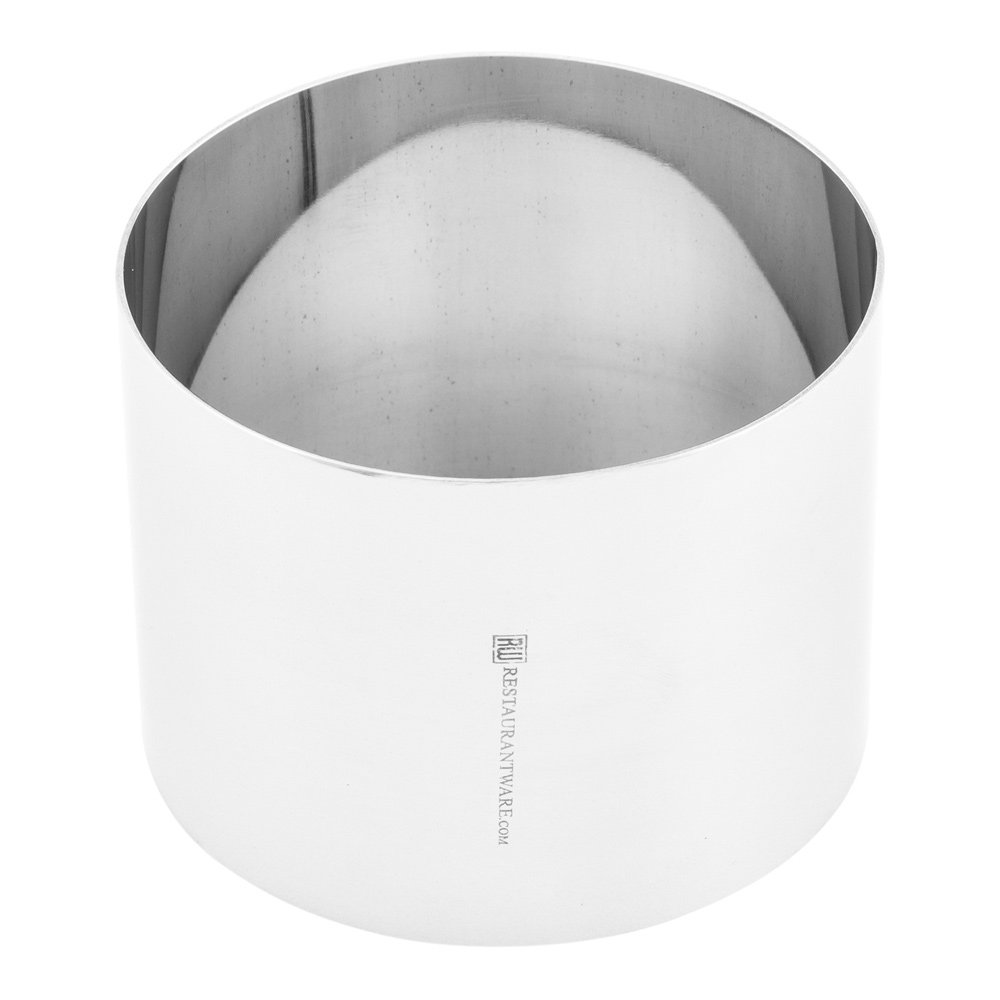 Pastry Tek Round Silver Stainless Steel Pastry Ring Mold 3" x 3" x 2